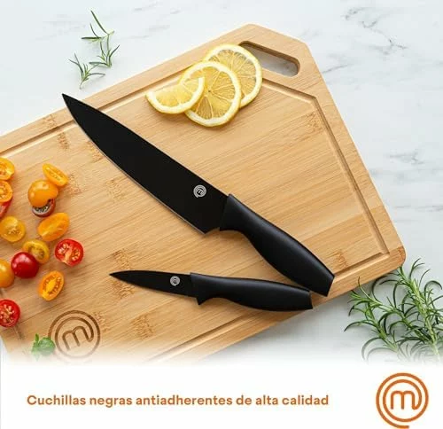Set de cuchillos de cocina MasterChef, 5 piezas de acero inoxidable