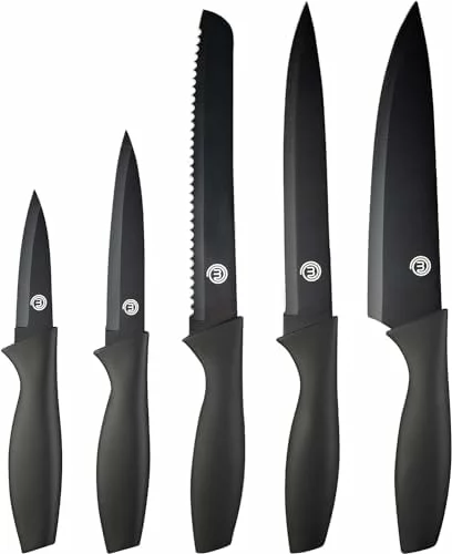 Set de cuchillos de cocina MasterChef, 5 piezas de acero inoxidable