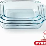Juego de 3 platos de horno Pyrex rectangulares