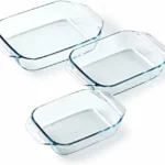 Juego de 3 platos de horno Pyrex rectangulares
