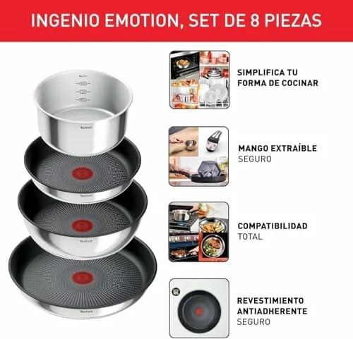 Juego de sartenes Tefal Ingenio Emotion de 5 piezas