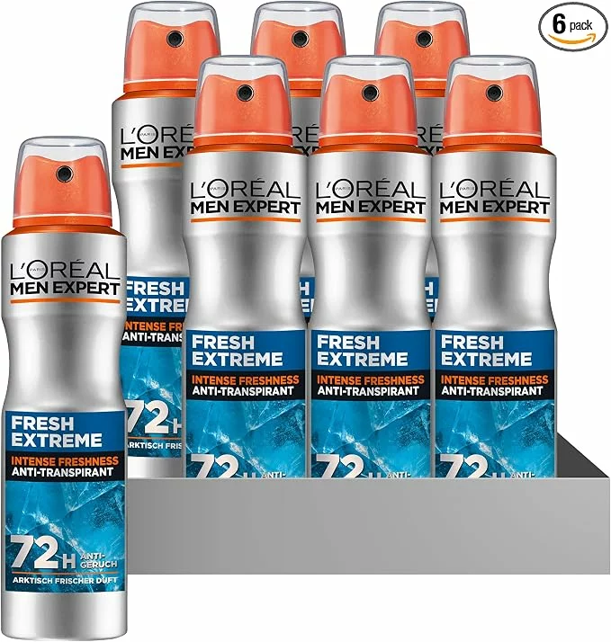 L’Oréal Men Expert Fresh Extreme desodorante spray hombre pack 6 x 150 ml