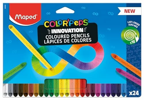 Maped Peps Infinity, lápices de colores triangulares, set de 24