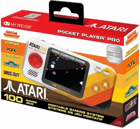 My Arcade DGUNL-7015 Atari Pocket Player Pro Handheld Portable Gaming System 100 Games