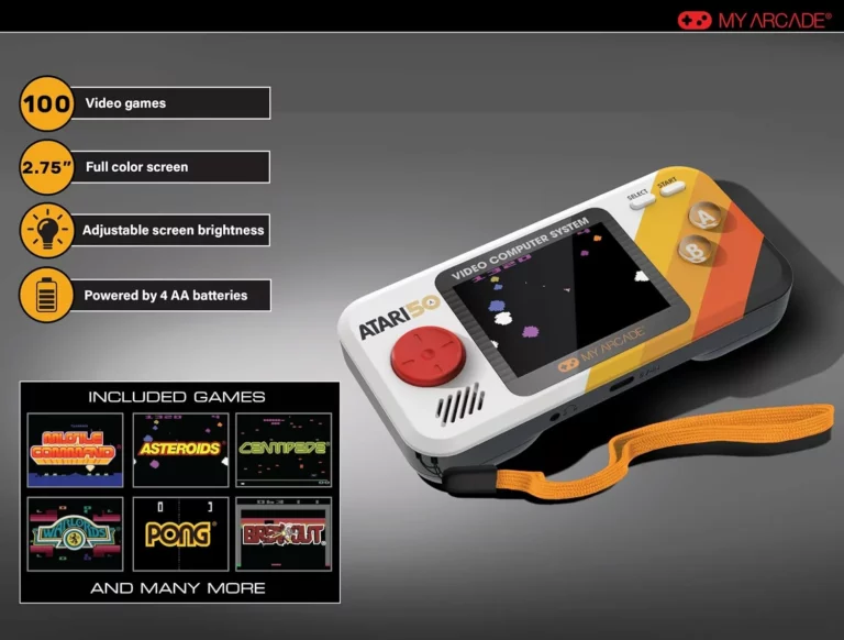 My Arcade DGUNL-7015 Atari Pocket Player Pro Handheld Portable Gaming System 100 Games