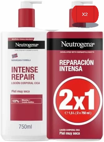 Neutrogena Fórmula Noruega Crema Corporal CICA, 750 ml, 2 uds 2×1 por 12,55 euros