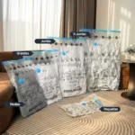Pack de 20 bolsas de vacío Amazon Basics con bomba manual