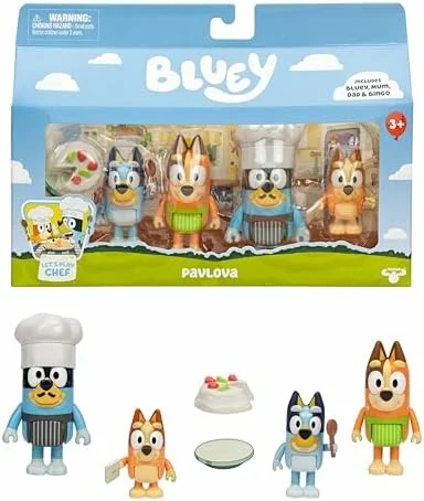 Pack de 4 figuras articuladas Bluey Le Pavlova