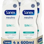 Pack de 4 geles de ducha hidratantes Sanex Neutro 600 ml