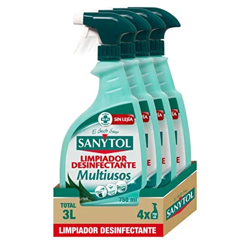 Pack de 4 limpiadores desinfectantes Sanytol Multiusos y Antical Baños
