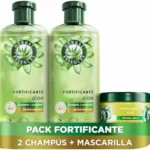 Pack de champú Herbal Essences Aloe sin sulfatos 2 x 350 ml y mascarilla fortificante