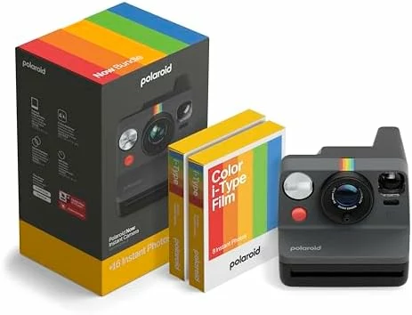 Polaroid Now Gen3 – Black + Color Film Bundle (16 Photos)