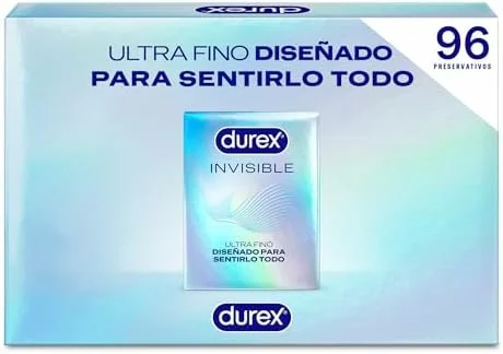 Preservativos Durex Invisible ultrafinos, pack de 96 unidades
