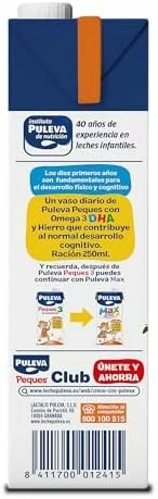 Puleva Peques 3 con Cereales Leche Crecimiento +12 Meses, Pack 6x1L
