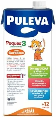 Puleva Peques 3 con Cereales Leche Crecimiento +12 Meses, Pack 6x1L