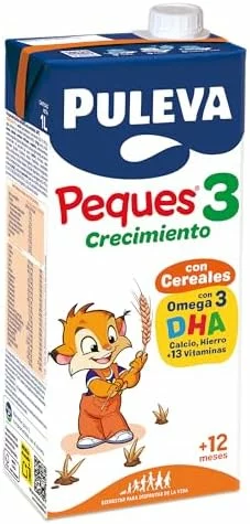 Puleva Peques 3 con Cereales Leche Crecimiento +12 Meses, Pack 6x1L