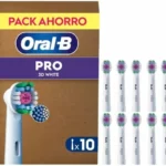 Recambios Oral-B 3D White blancos, pack de 10