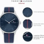 Reloj analógico Tommy Hilfiger 1791844 de cuarzo con correa de nailon azul marino