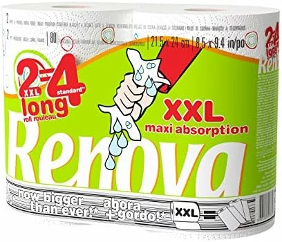 Renova papel de cocina decorado, 24 rollos (12 packs de 2)
