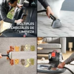 Rowenta Clean It Hot & Cold, Aspiradora tapicerías 1150W, 5 Acc, Negro