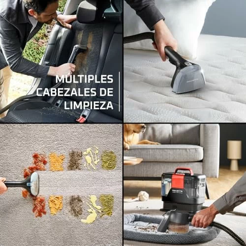 Rowenta Clean It Hot & Cold, Aspiradora tapicerías 1150W, 5 Acc, Negro