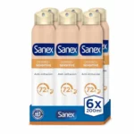 Sanex Dermo+Sensitive antitranspirante en spray pack 6 x 200 ml