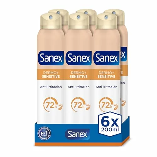 Sanex Dermo+Sensitive antitranspirante en spray pack 6 x 200 ml por 17,89 euros