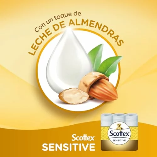 Scottex Sensitive papel higiénico 42 rollos, 3 capas por 22,33 euros
