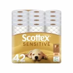 Scottex Sensitive papel higiénico 42 rollos, 3 capas