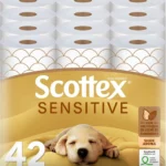 Scottex Sensitive papel higiénico 42 rollos, 3 capas