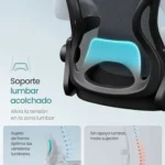 Silla de oficina ergonómica SONGMICS de malla con soporte lumbar