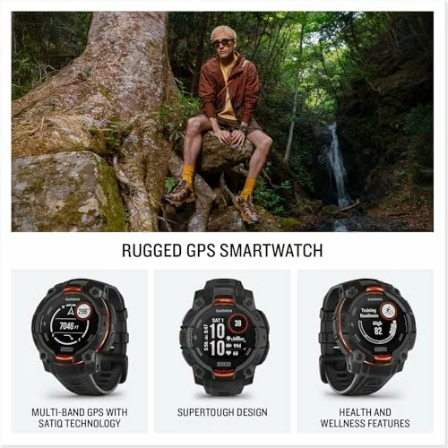 Smartwatch Garmin Instinct 3 Solar reloj GPS robusto negro