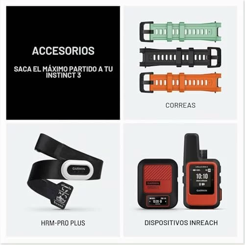 Smartwatch Garmin Instinct 3 Solar reloj GPS robusto negro