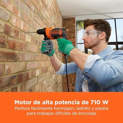 Taladro percutor con cable BLACK+DECKER 710W BEH710K-QS