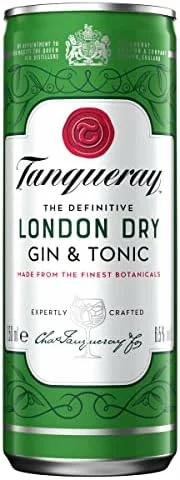 Tanqueray London Dry Gin y Tonic 250 ml x 12