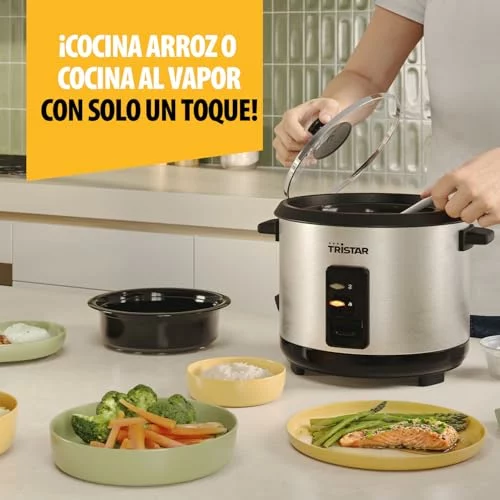 Tristar Olla Arrocera 1,5 L con vapor y mantener caliente RK-6145
