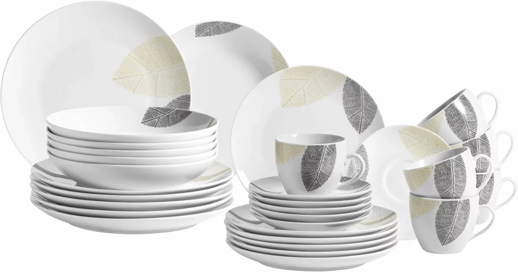 Vajilla MÄSER Jonas de porcelana para 6 personas, 30 piezas