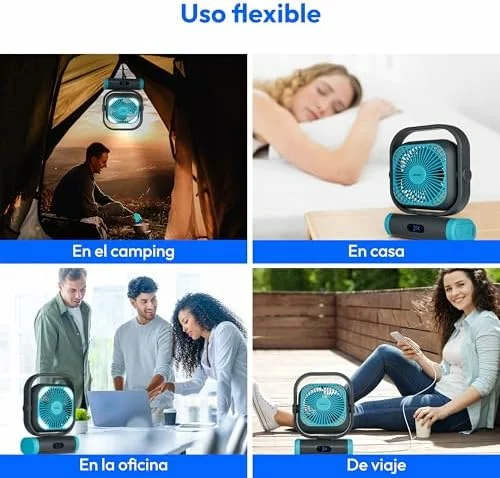 Ventilador portátil MEDION E10 TF con batería y mando