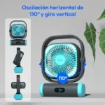 Ventilador portátil MEDION E10 TF con batería y mando