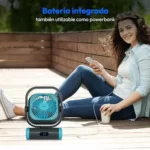 Ventilador portátil MEDION E10 TF con batería y mando