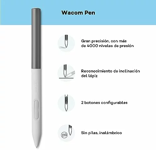 Wacom One Medium, tableta gráfica con lápiz sin batería