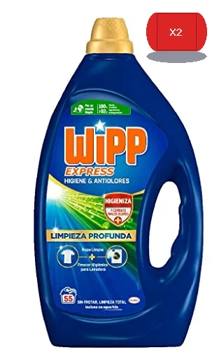 Wipp Express Limpieza Profunda Higiene y Antiolores 55 lavados 2×1 por 15,30 euros