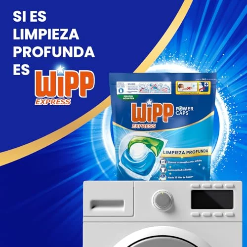 Wipp Express Power Caps, detergente en cápsulas para lavadora 55 unidades por 25,74 euros