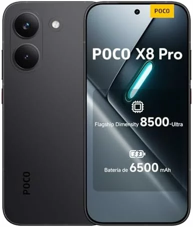 XIAOMI POCO X8 Pro Smartphone de 12+512GB Negro Batería de 6500mAh