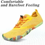 Zapatillas minimalistas SAGUARO barefoot de trail y agua, amarillo