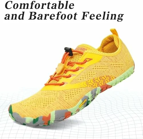 Zapatillas minimalistas SAGUARO barefoot de trail y agua, amarillo