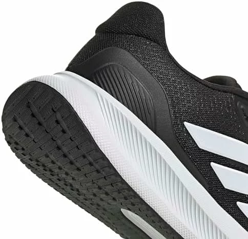 adidas Runfalcon 5 Wide para mujer, zapatillas de running negras y blancas