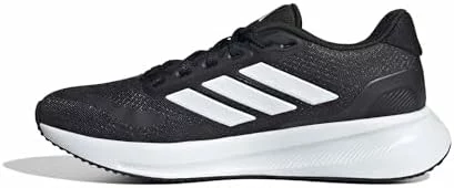 adidas Runfalcon 5 Wide para mujer, zapatillas de running negras y blancas