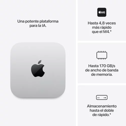 Apple Mac Mini con Chip M6 de Apple – Plata