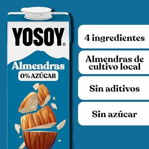 Bebida de almendra sin azúcar YOSOY, pack de 6 litros